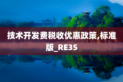 技术开发费税收优惠政策,标准版_RE35