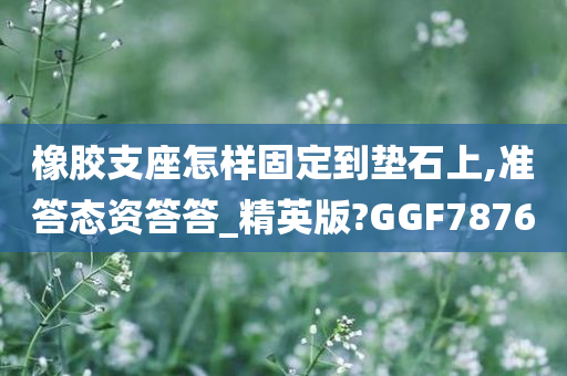 橡胶支座怎样固定到垫石上,准答态资答答_精英版?GGF7876