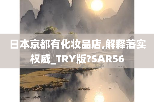 日本京都有化妆品店,解释落实权威_TRY版?SAR56