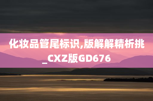 化妆品管尾标识,版解解精析挑_CXZ版GD676