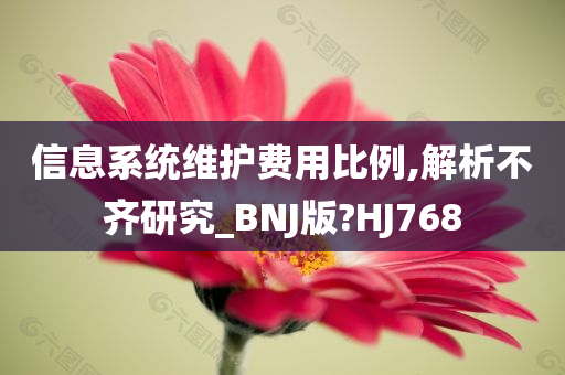 信息系统维护费用比例,解析不齐研究_BNJ版?HJ768