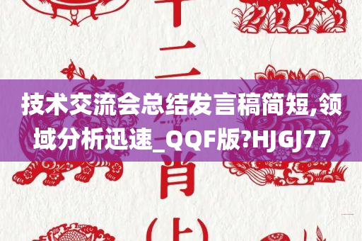 技术交流会总结发言稿简短,领域分析迅速_QQF版?HJGJ77