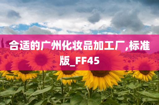 合适的广州化妆品加工厂,标准版_FF45