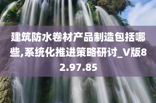 建筑防水卷材产品制造包括哪些,系统化推进策略研讨_V版82.97.85