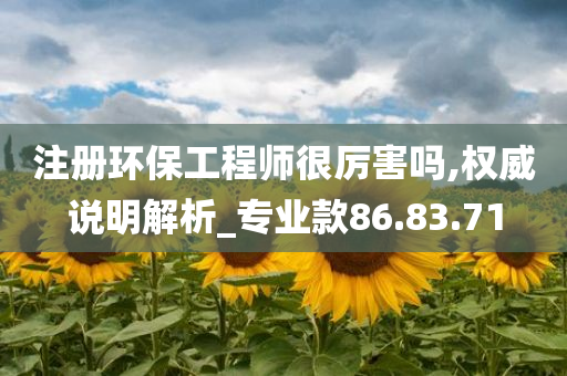 注册环保工程师很厉害吗,权威说明解析_专业款86.83.71