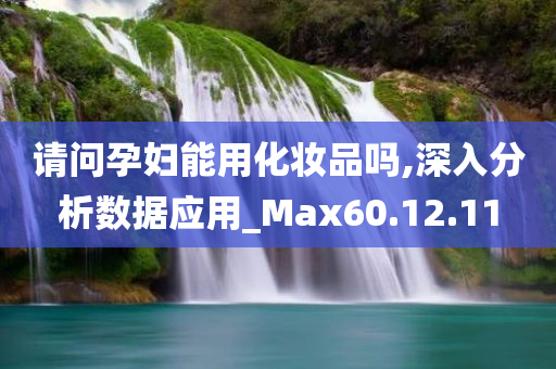 请问孕妇能用化妆品吗,深入分析数据应用_Max60.12.11