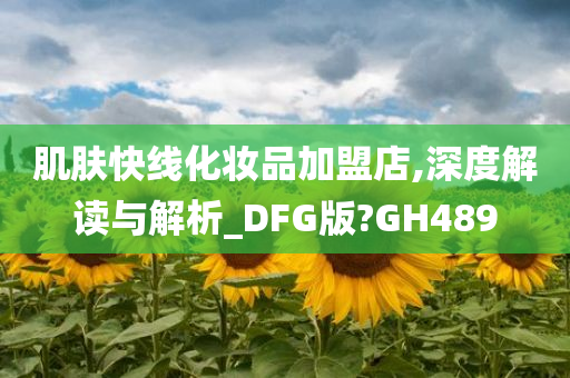 肌肤快线化妆品加盟店,深度解读与解析_DFG版?GH489