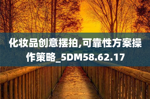 化妆品创意摆拍,可靠性方案操作策略_5DM58.62.17