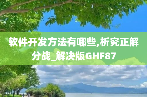 软件开发方法有哪些,析究正解分战_解决版GHF87