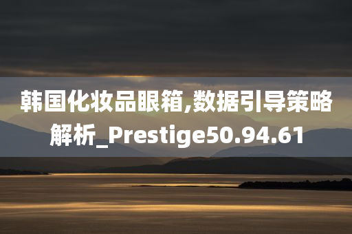 韩国化妆品眼箱,数据引导策略解析_Prestige50.94.61