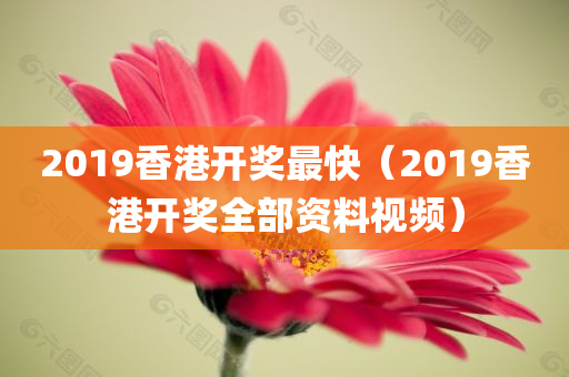 2019香港开奖最快（2019香港开奖全部资料视频）