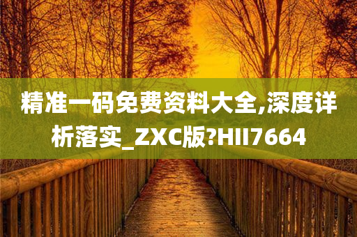 精准一码免费资料大全,深度详析落实_ZXC版?HII7664