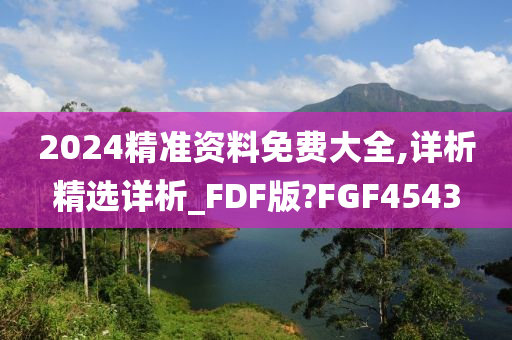 2024精准资料免费大全,详析精选详析_FDF版?FGF4543