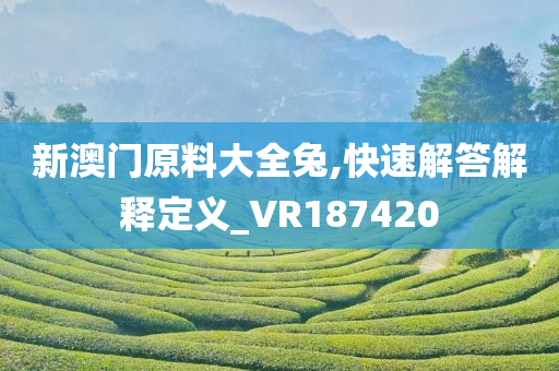 新澳门原料大全兔,快速解答解释定义_VR187420