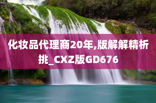 化妆品代理商20年,版解解精析挑_CXZ版GD676