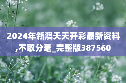 2024年新澳天天开彩最新资料,不取分毫_完整版387560