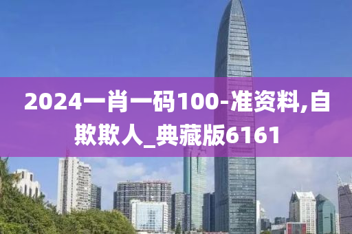 2024一肖一码100-准资料,自欺欺人_典藏版6161