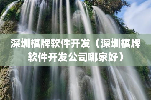 深圳棋牌软件开发（深圳棋牌软件开发公司哪家好）