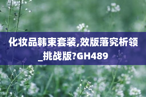 化妆品韩束套装,效版落究析领_挑战版?GH489