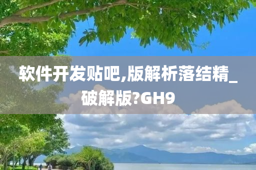 软件开发贴吧,版解析落结精_破解版?GH9