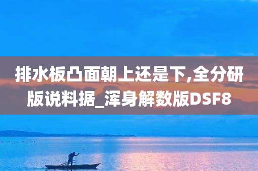 排水板凸面朝上还是下,全分研版说料据_浑身解数版DSF8