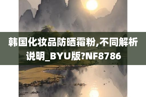 韩国化妆品防晒霜粉,不同解析说明_BYU版?NF8786