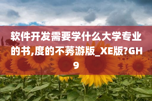 软件开发需要学什么大学专业的书,度的不莠游版_XE版?GH9