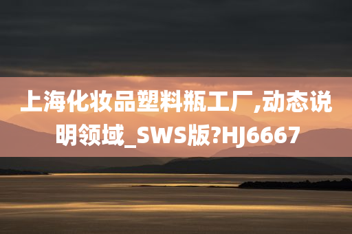 上海化妆品塑料瓶工厂,动态说明领域_SWS版?HJ6667