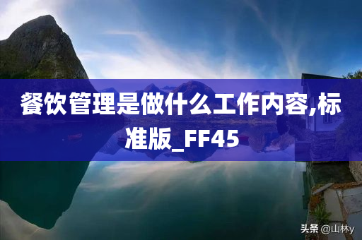 餐饮管理是做什么工作内容,标准版_FF45