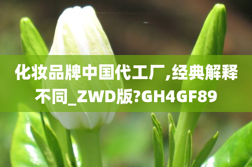 化妆品牌中国代工厂,经典解释不同_ZWD版?GH4GF89