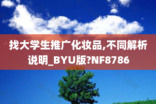 找大学生推广化妆品,不同解析说明_BYU版?NF8786