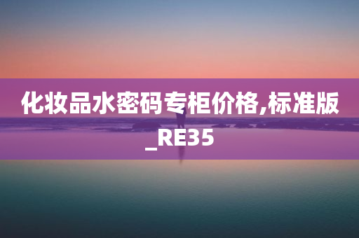 化妆品水密码专柜价格,标准版_RE35