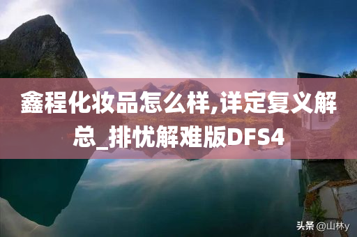 鑫程化妆品怎么样,详定复义解总_排忧解难版DFS4