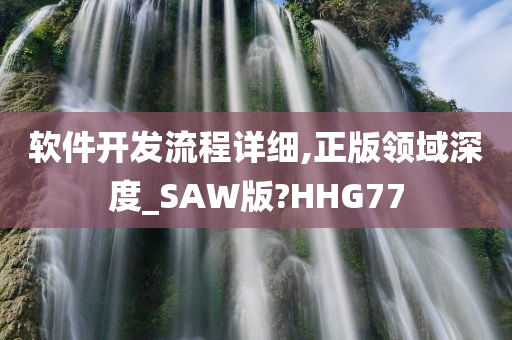 软件开发流程详细,正版领域深度_SAW版?HHG77