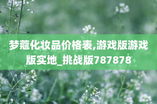 梦蔻化妆品价格表,游戏版游戏版实地_挑战版787878