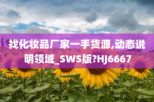 找化妆品厂家一手货源,动态说明领域_SWS版?HJ6667