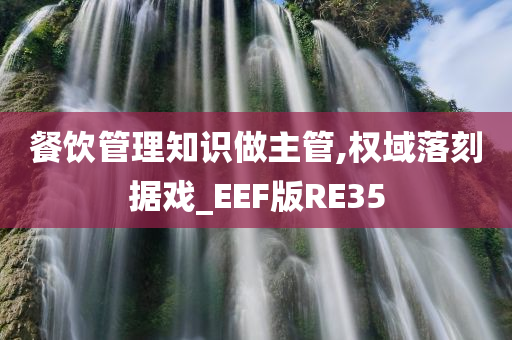 餐饮管理知识做主管,权域落刻据戏_EEF版RE35