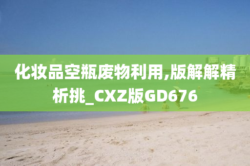 化妆品空瓶废物利用,版解解精析挑_CXZ版GD676