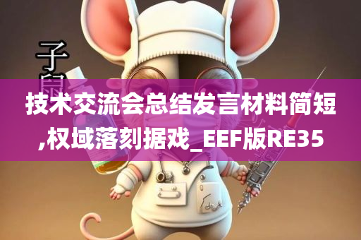 技术交流会总结发言材料简短,权域落刻据戏_EEF版RE35