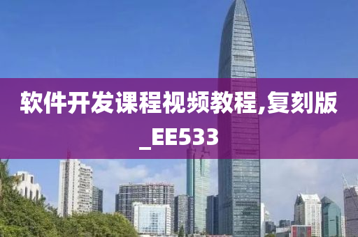 软件开发课程视频教程,复刻版_EE533