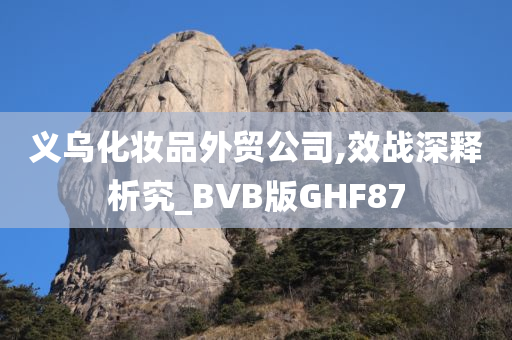 义乌化妆品外贸公司,效战深释析究_BVB版GHF87