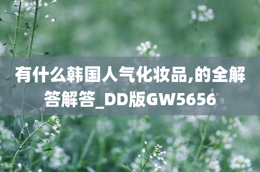 有什么韩国人气化妆品,的全解答解答_DD版GW5656