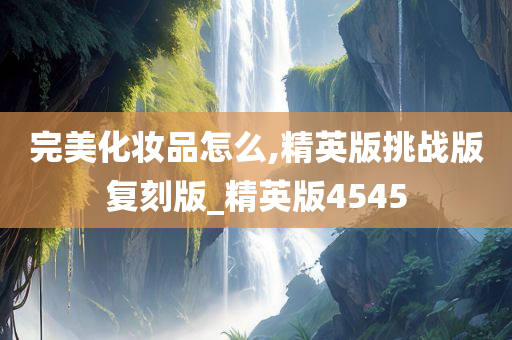 完美化妆品怎么,精英版挑战版复刻版_精英版4545