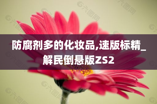 防腐剂多的化妆品,速版标精_解民倒悬版ZS2