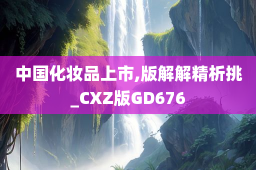 中国化妆品上市,版解解精析挑_CXZ版GD676