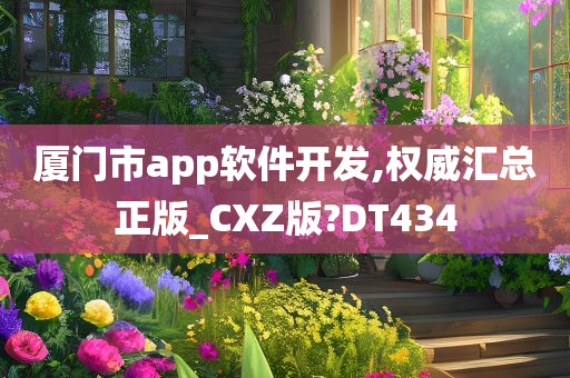 厦门市app软件开发,权威汇总正版_CXZ版?DT434